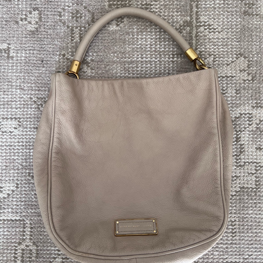 Marc By Marc Jacobs Taupe Leather Hobo Bag